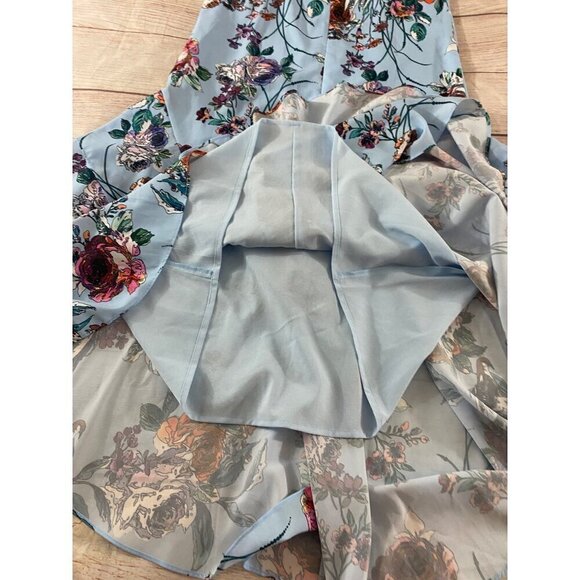 Cooper Street Women's Blue Floral high Low Summer Dress - 4 - Picture 11 of 12